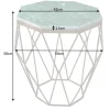 Riess-Ambiente Beistelltische|Goldene Möbel > Abstrakter Beistelltisch DIAMOND 50cm grün Marmor messing Metall