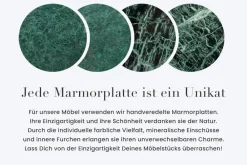 Riess-Ambiente Beistelltische|Goldene Möbel > Abstrakter Beistelltisch DIAMOND 50cm grün Marmor messing Metall