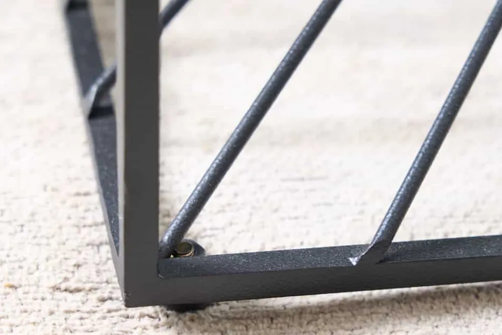 Riess-Ambiente Industrial Loft|Couchtische & Truhen > Abstrakter Couchtisch ILLUSION 60cm schwarz Metall Glas handmade modernes Design