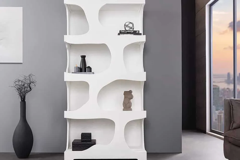 Riess-Ambiente Standregale > Abstraktes Regal ART AMBIENTE 180cm weiß Beton strukturiert Standregal