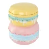 Riess-Ambiente Beistelltische > Außergewöhnlicher Beistelltisch MACARONS 50cm gelb rosa Fiberglas rund handmade