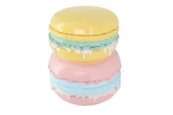 Riess-Ambiente Beistelltische > Außergewöhnlicher Beistelltisch MACARONS 50cm gelb rosa Fiberglas rund handmade