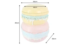 Riess-Ambiente Beistelltische > Außergewöhnlicher Beistelltisch MACARONS 50cm gelb rosa Fiberglas rund handmade