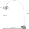 Riess-Ambiente Retro Möbel|Stehleuchten > Ausziehbare Bogenlampe LOUNGE DEAL 170-210cm chrom Marmorfuß Stehlampe