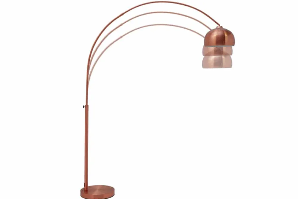 Riess-Ambiente Retro Möbel|Stehleuchten > Ausziehbare Bogenlampe LOUNGE DEAL 170-210cm kupfer Stehlampe