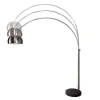 Riess-Ambiente Retro Möbel|Stehleuchten > Ausziehbare Bogenlampe LOUNGE DEAL 170-210cm chrom gebürstet Marmorfuß Stehlampe