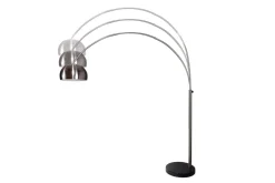 Riess-Ambiente Retro Möbel|Stehleuchten > Ausziehbare Bogenlampe LOUNGE DEAL 170-210cm chrom gebürstet Marmorfuß Stehlampe
