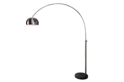Riess-Ambiente Retro Möbel|Stehleuchten > Ausziehbare Bogenlampe LOUNGE DEAL 170-210cm chrom gebürstet Marmorfuß Stehlampe