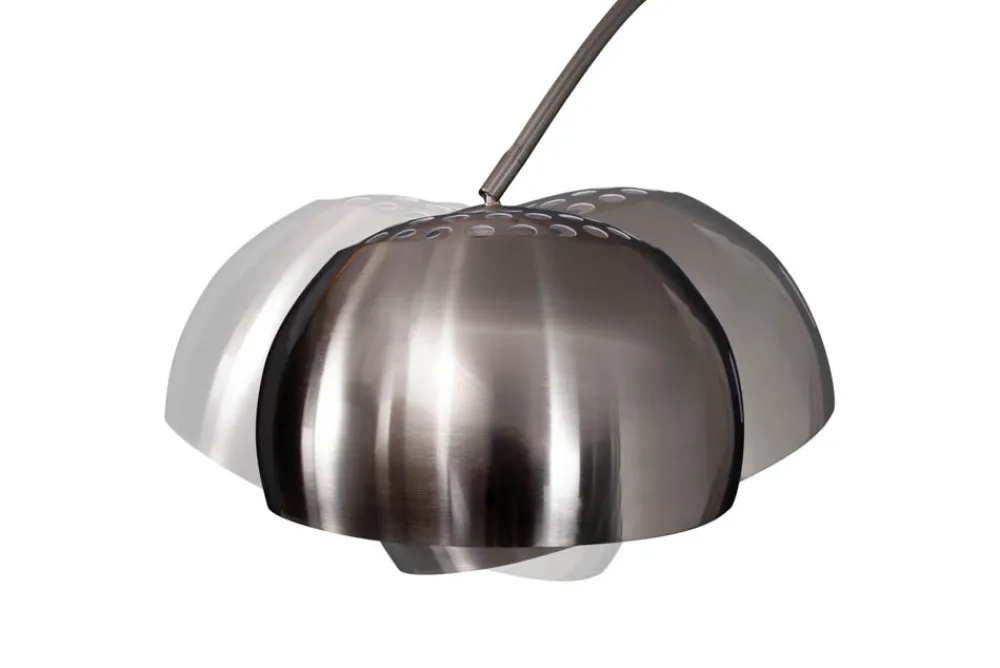 Riess-Ambiente Retro Möbel|Stehleuchten > Ausziehbare Bogenlampe LOUNGE DEAL 170-210cm chrom gebürstet Marmorfuß Stehlampe