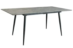 Riess-Ambiente Industrial Loft|Esstische > Ausziehbarer Esstisch APARTMENT 120-160cm grau Beton-Design schwarzes Metallgestell