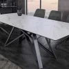 Riess-Ambiente Industrial Loft|Esstische > Ausziehbarer Esstisch ATLAS 160-200cm weiß Keramik schwarz Metall