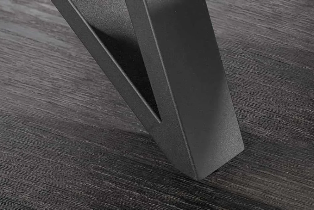 Riess-Ambiente Industrial Loft|Esstische > Ausziehbarer Esstisch ATLAS 160-200cm weiß Keramik schwarz Metall
