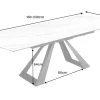 Riess-Ambiente Industrial Loft|Esstische > Ausziehbarer Esstisch CONCORD 180-230cm weiß Keramik schwarz Metall