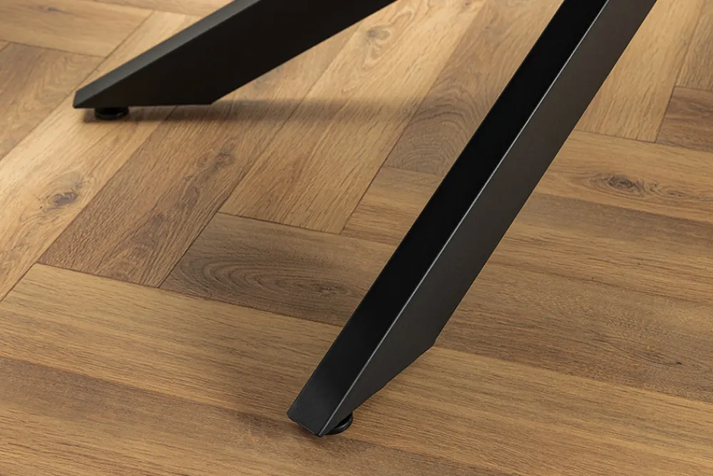 Riess-Ambiente Esstische > Ausziehbarer Esstisch COSMOS 160-240cm anthrazit Keramik schwarzes Metallgestell