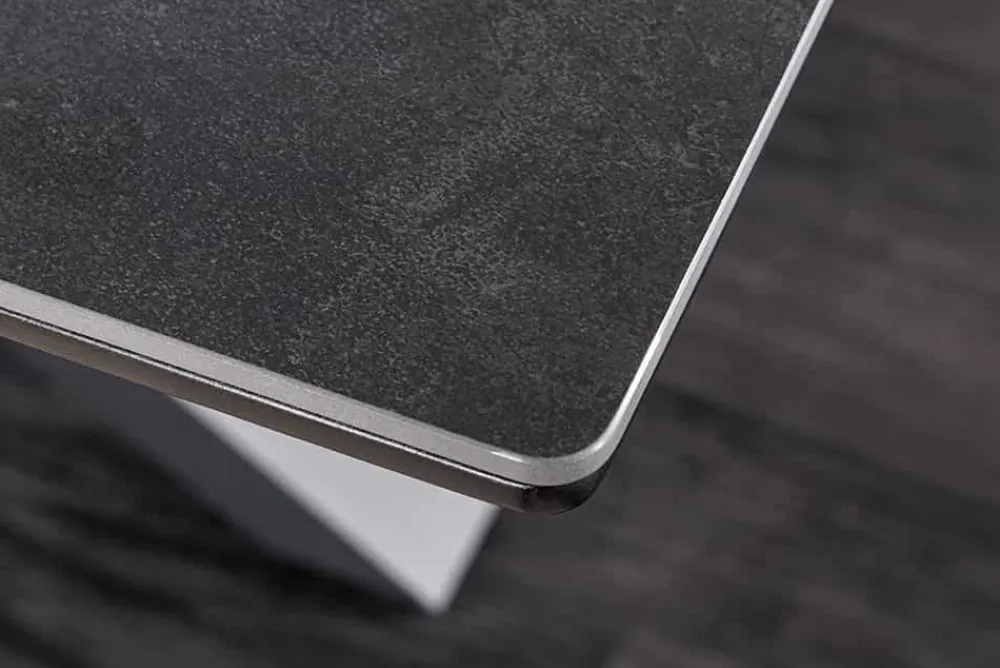Riess-Ambiente Industrial Loft|Esstische > Ausziehbarer Esstisch ETERNITY 160-200cm graphit grau Keramik schwarz Metall