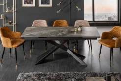 Riess-Ambiente Industrial Loft|Esstische > Ausziehbarer Esstisch EUPHORIA 180-220-260cm taupe anthrazit Keramik made in Italy