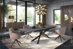 Riess-Ambiente Industrial Loft|Esstische > Ausziehbarer Esstisch EUPHORIA 180-220-260cm Graphit Keramik made in Italy