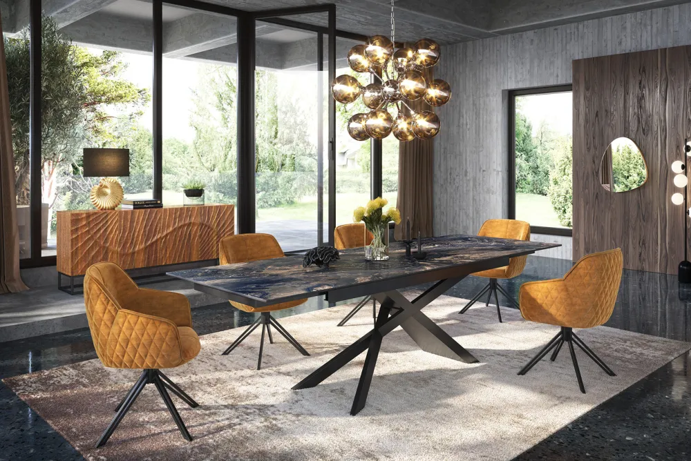 Riess-Ambiente Industrial Loft|Esstische > Ausziehbarer Esstisch EUPHORIA 180-220-260cm taupe Keramik made in Italy