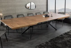 Riess-Ambiente Industrial Loft|Esstische > Ausziehbarer Esstisch GIANT 200-320cm natur Walnuss schwarz Metall