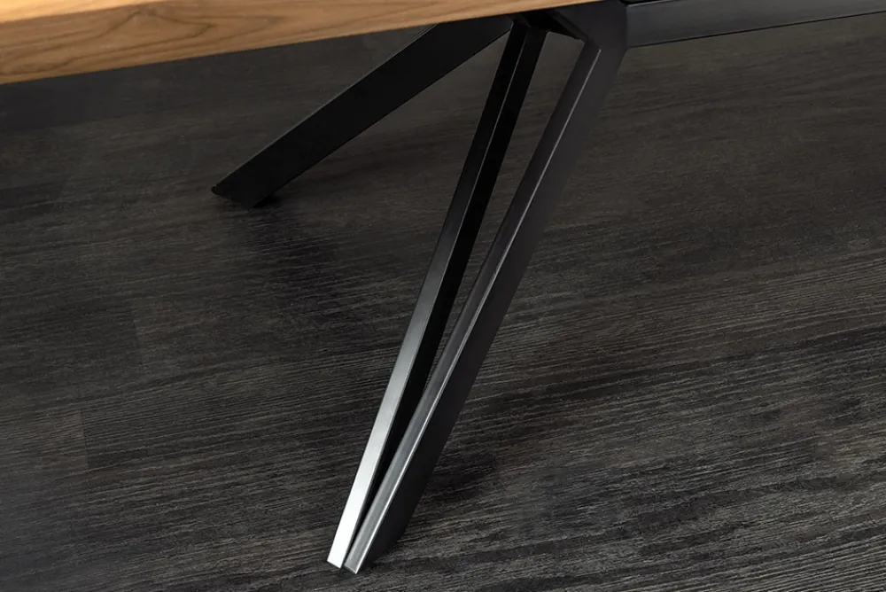 Riess-Ambiente Industrial Loft|Esstische > Ausziehbarer Esstisch GIANT 200-320cm natur Eiche schwarz Metall