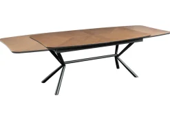 Riess-Ambiente Industrial Loft|Esstische > Ausziehbarer Esstisch GRANDEZZA 180-270cm natur Walnuss schwarz Metall