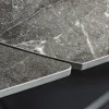Riess-Ambiente Industrial Loft|Esstische > Ausziehbarer Esstisch INCEPTION 130-190cm anthrazit oval Keramik schwarz Metall