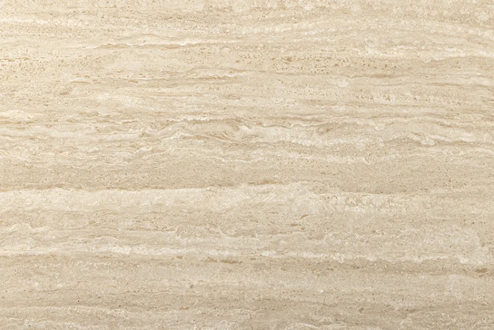 Riess-Ambiente Esstische > Ausziehbarer Esstisch INCEPTION 130-190cm oval Travertin Keramik champagner greige