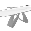 Riess-Ambiente Industrial Loft|Esstische > Ausziehbarer Esstisch INFINITY 180-260cm weiß Keramik Marmor schwarz Metall