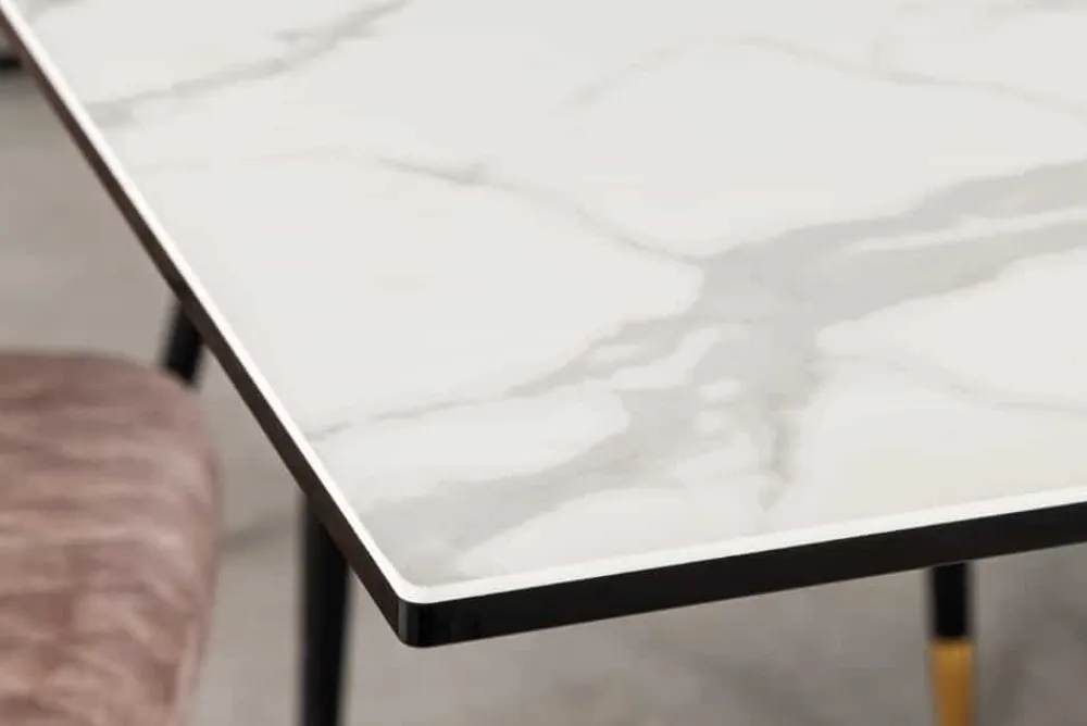 Riess-Ambiente Esstische > Ausziehbarer Esstisch MARVELOUS 180-220-260cm weiß Marmor Keramik made in Italy