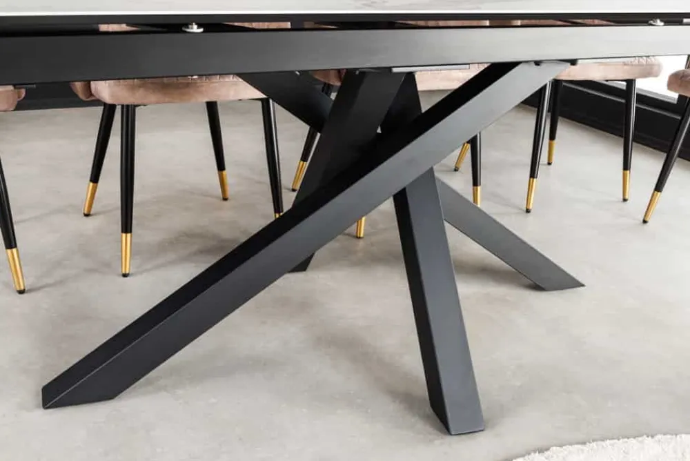 Riess-Ambiente Esstische > Ausziehbarer Esstisch MARVELOUS 180-220-260cm weiß Marmor Keramik made in Italy