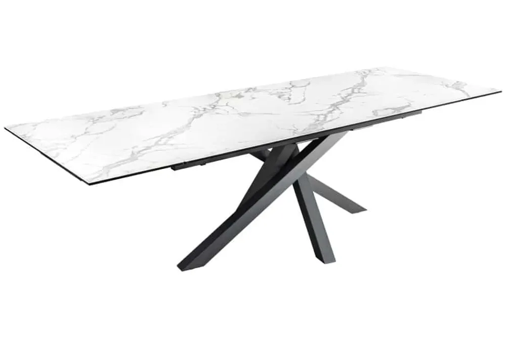 Riess-Ambiente Esstische > Ausziehbarer Esstisch MARVELOUS 180-220-260cm weiß Marmor Keramik made in Italy