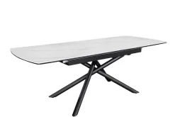 Riess-Ambiente Industrial Loft|Esstische > Ausziehbarer Esstisch MIKADO 180-230cm weiß Keramik schwarz Sterngestell