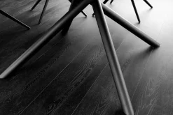 Riess-Ambiente Industrial Loft|Esstische > Ausziehbarer Esstisch MIKADO 120-160cm weiß Keramik oval schwarz Sterngestell