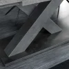 Riess-Ambiente Industrial Loft|Esstische > Ausziehbarer Esstisch MONTREAL 180-280cm grau graphit Keramik-Design X-Gestell