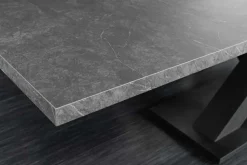 Riess-Ambiente Industrial Loft|Esstische > Ausziehbarer Esstisch MONTREAL 180-280cm grau graphit Keramik-Design X-Gestell