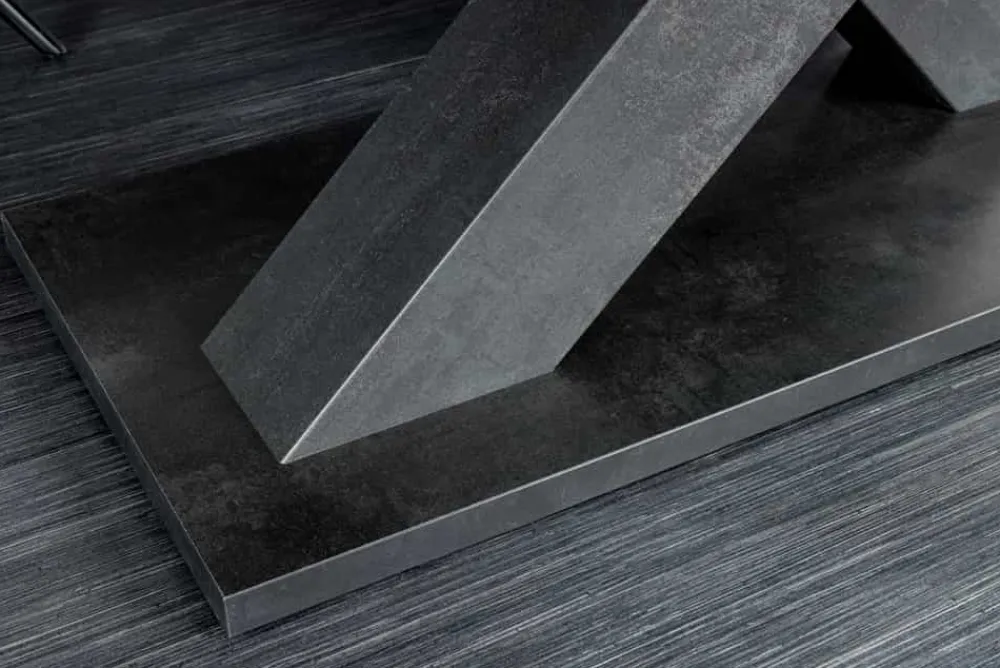 Riess-Ambiente Industrial Loft|Esstische > Ausziehbarer Esstisch MONTREAL 180-280cm grau graphit Keramik-Design X-Gestell