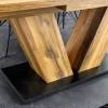 Riess-Ambiente Industrial Loft|Esstische > Ausziehbarer Esstisch MONTREAL 180-280cm natur Plankeneiche Holz-Design V-Gestell