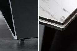 Riess-Ambiente Industrial Loft|Esstische > Ausziehbarer Esstisch PROMETHEUS 180-220-260cm weiß Marmor Keramik made in Italy