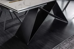 Riess-Ambiente Industrial Loft|Esstische > Ausziehbarer Esstisch PROMETHEUS 180-220-260cm weiß Marmor Keramik made in Italy
