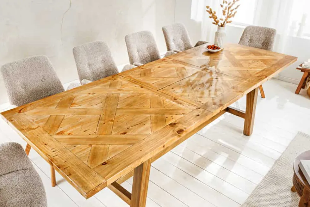 Riess-Ambiente Mehr...|Massivholzesstische > Ausziehbarer Esstisch RIVIERA 180-240cm natur recycelte Pinie Massivholz