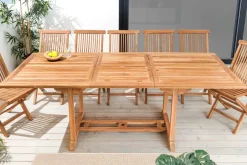 Riess-Ambiente Mehr...|Massivholz Gartenmöbel > Ausziehbarer Gartentisch EMPIRE TEAK 170-230cm natur Teakholz massiv wetterfest