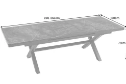 Riess-Ambiente Esstische|Gartentische > Ausziehbarer Outdoor Esstisch EMPIRE 200-250cm anthrazit Keramik Gartentisch