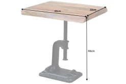 Riess-Ambiente Beistelltische|Mehr... > Authentischer Beistelltisch FACTORY 50cm Akazie Massivholz Baumkante Industrial Design