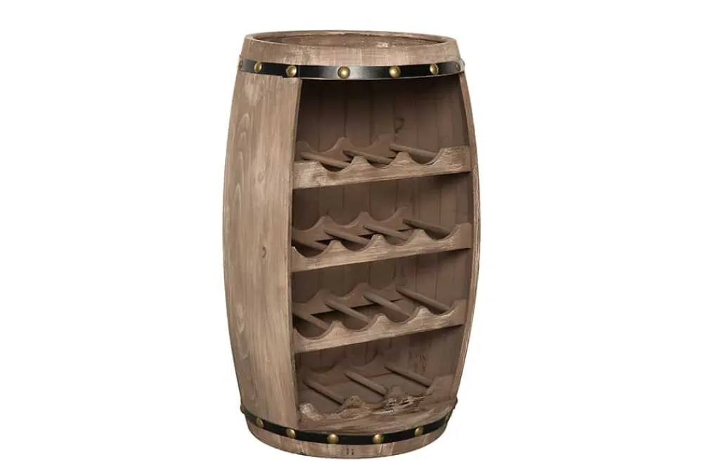 Riess-Ambiente Weinregale|Barschränke > Authentisches Weinregal BODEGA 65cm natur Pinie Weinfass Shabby Chic