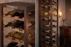 Riess-Ambiente Mehr...|Massivholzregale > Authentisches Weinregal BODEGA 190cm natur Pinienholz Flaschenregal Schubladen