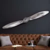 Riess-Ambiente Wanddekoration|Industrial Loft > Authentische Wanddekoration SCREW II 110cm silber Flugzeug Propeller