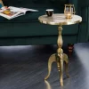 Riess-Ambiente Beistelltische|Goldene Möbel > Barock Beistelltisch SAVOY 55cm gold Metall Dreibein rund Vintage
