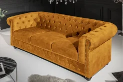Riess-Ambiente Samt Möbel|3-Sitzer Sofa ><noscript><img width=