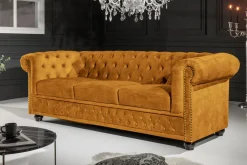 Riess-Ambiente Samt Möbel|3-Sitzer Sofa ><noscript><img width=