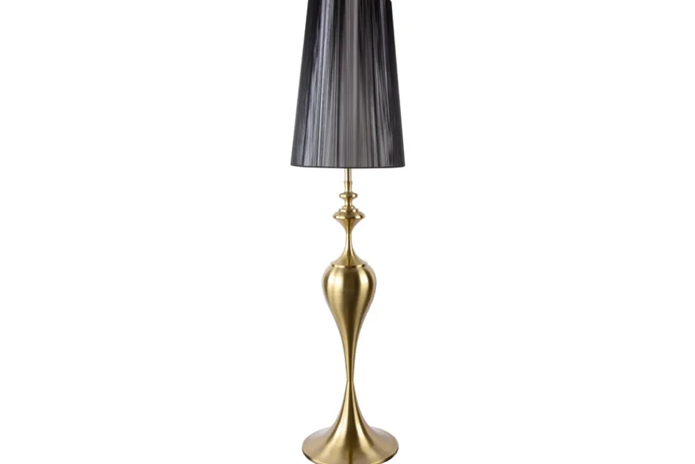 Riess-Ambiente Goldene Möbel|Stehleuchten > Barock Stehlampe LUCIE 160cm schwarz gold gebürstet Stehleuchte